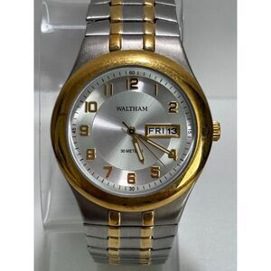 Waltham WAM012 two-tone stretch band quartz men's watch, working